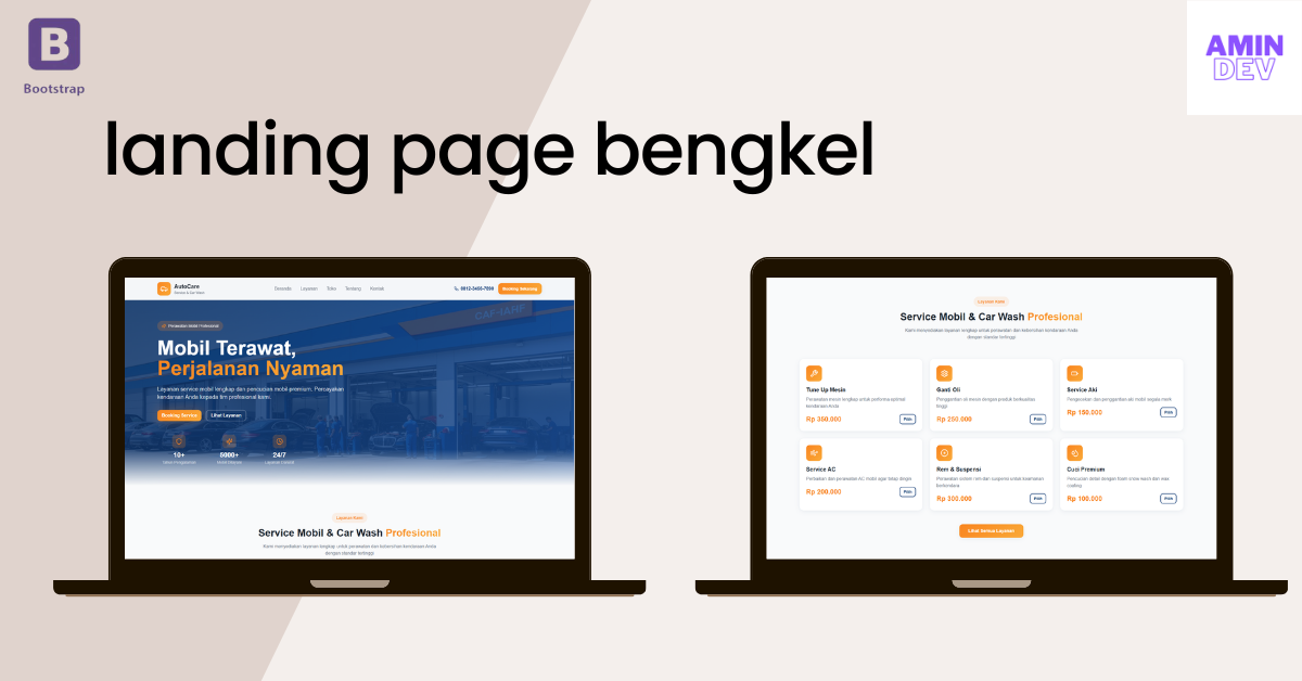 Landing Page Bengkel — AutoCare