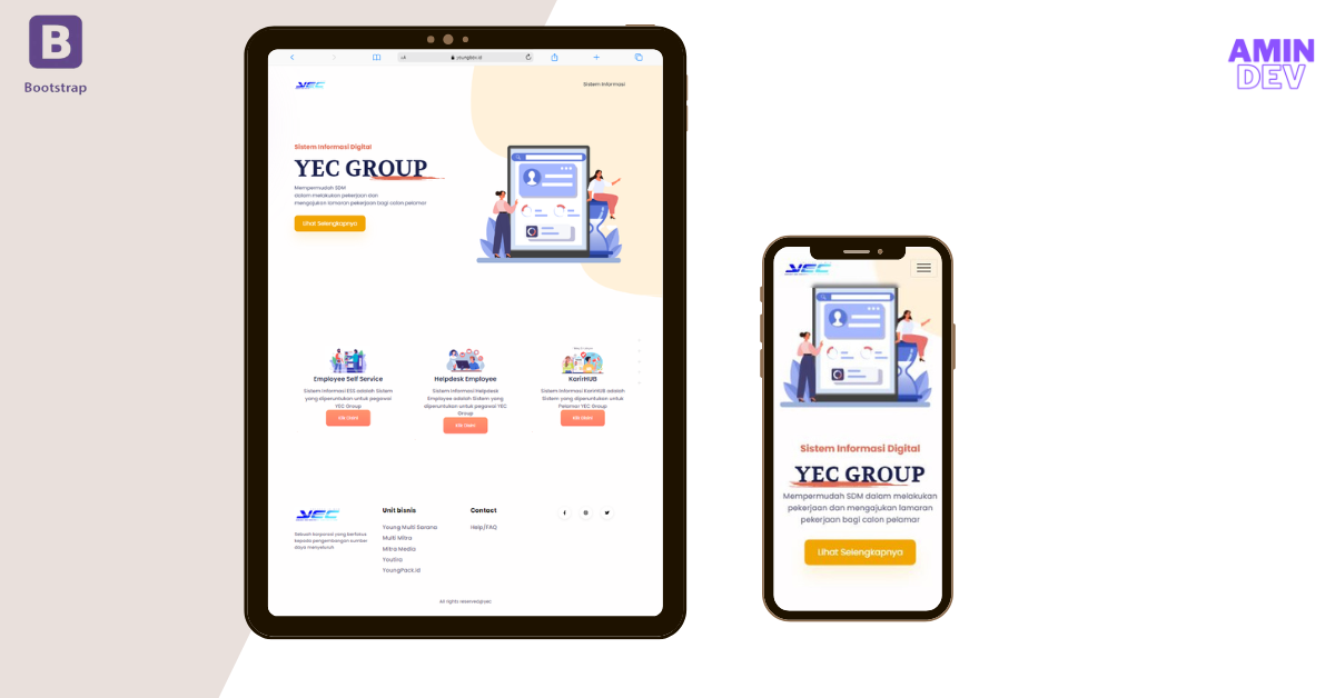 Landing Page Profile Company — YEC Group